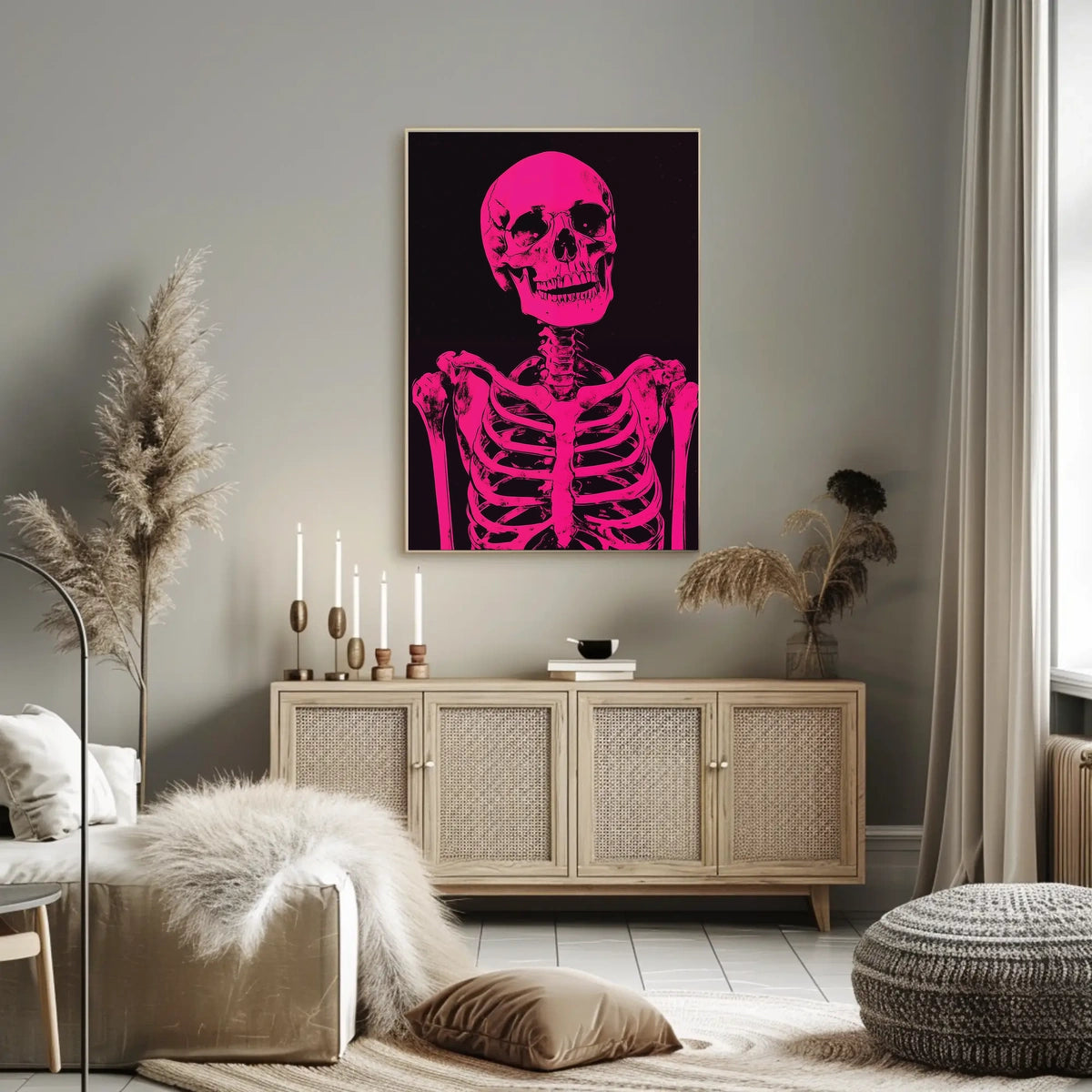 Skeleton Graphic Bold Contrast Poster