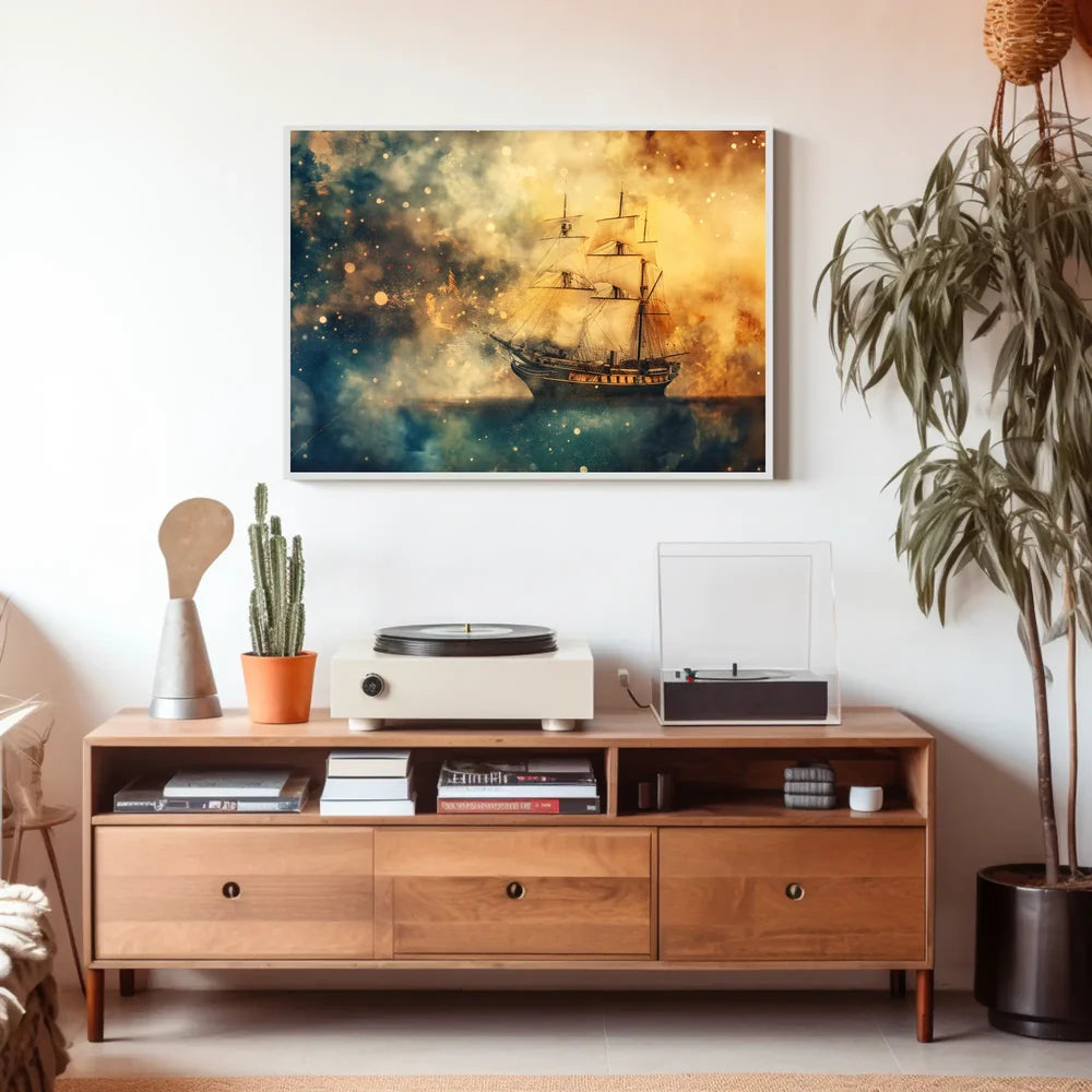 Majestic Maritime Adventure Sailing Ship Art Poster