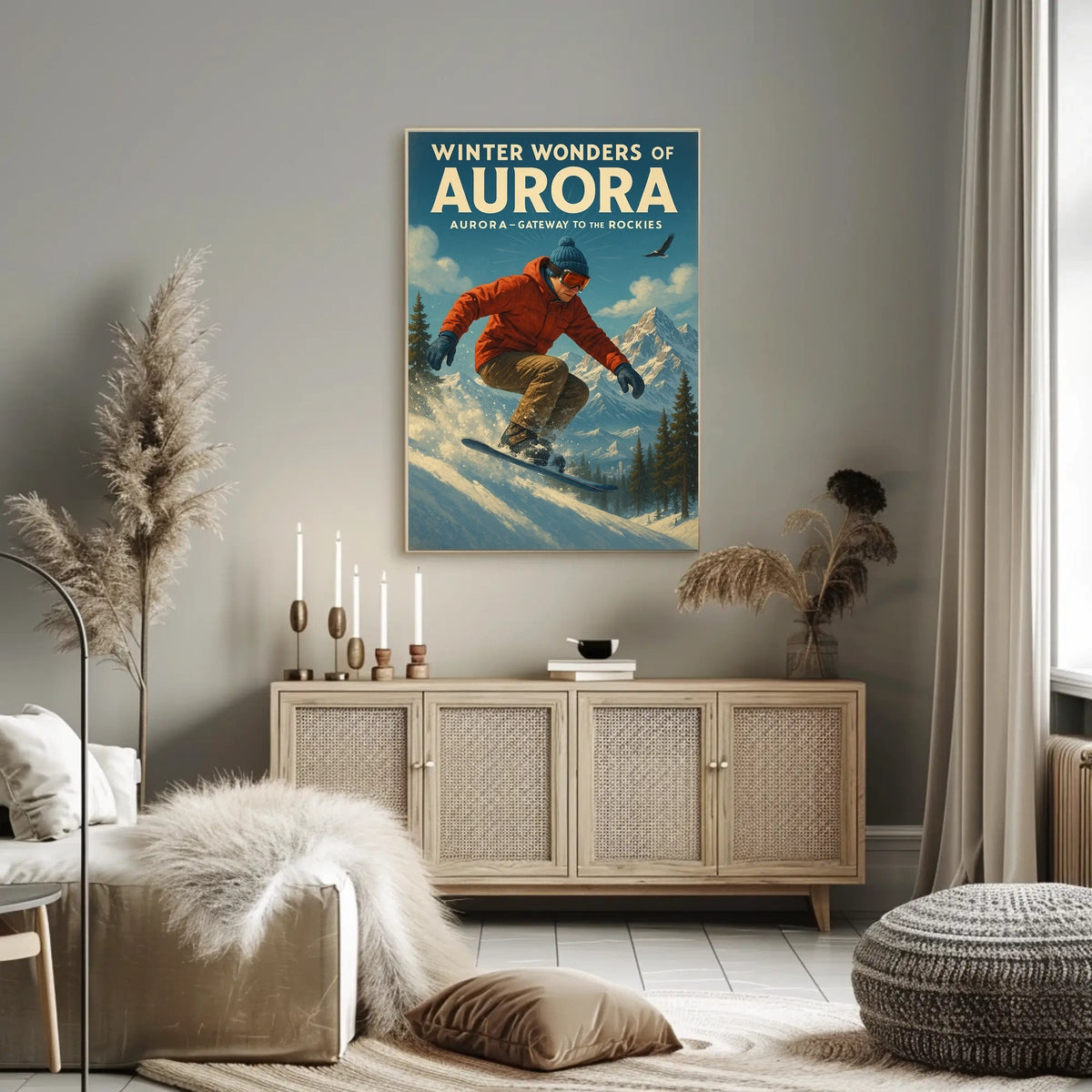 Winter Wonders of Aurora Poster