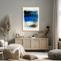 Abstract Blue Horizon Abstract Poster