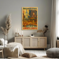 Philadelphia Liberty Lights Poster
