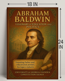 Abraham Baldwin Visionary Vintage Historical or Presidential Poster