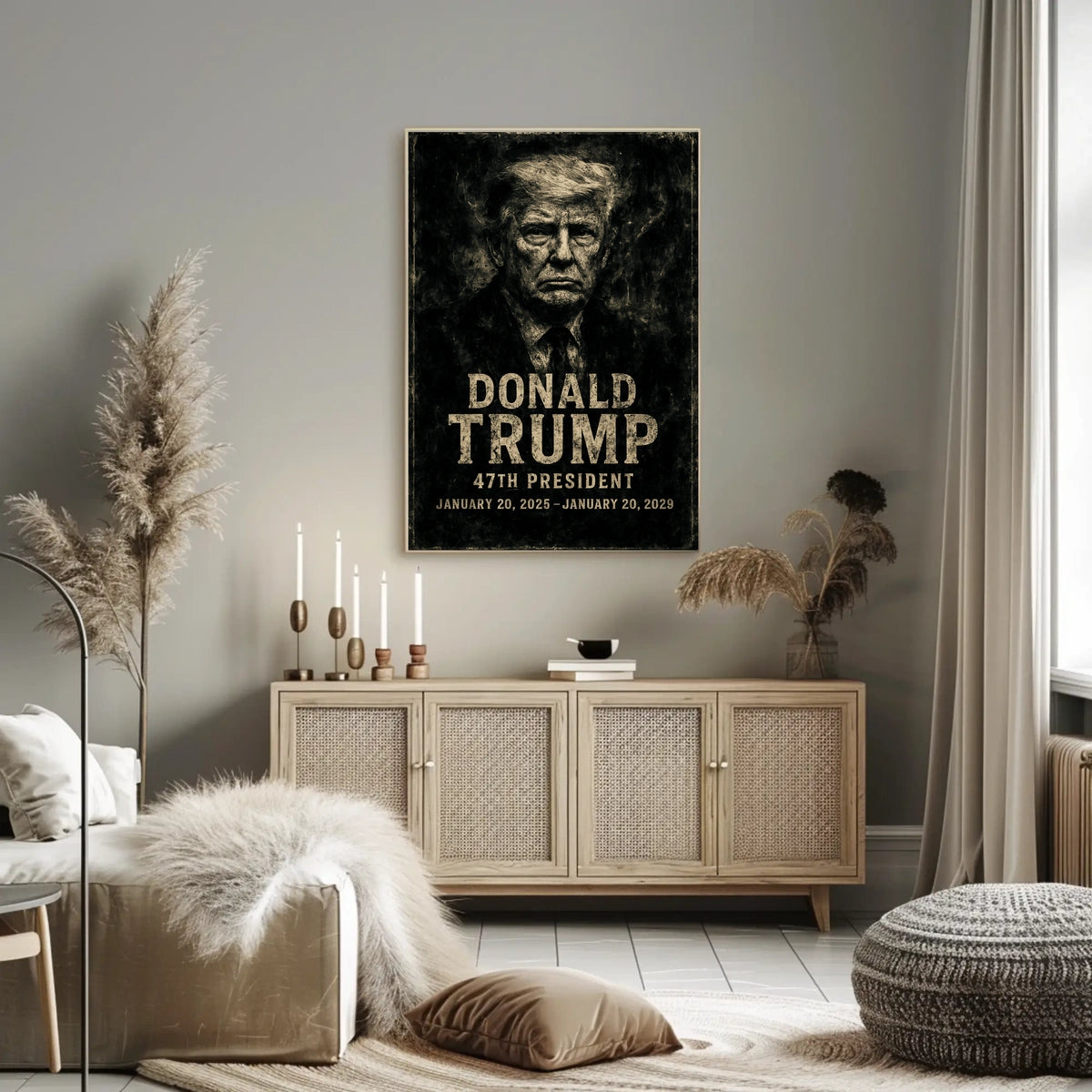 Donald Trump Guardian Past Future Surreal Digital Poster