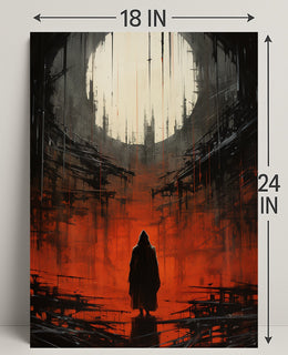 The Enigmatic Cloaked Figure Poster