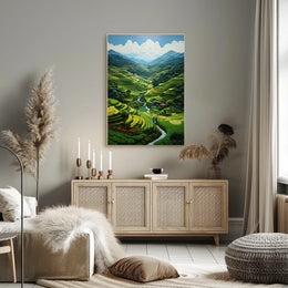Serene Terraced Landscape Poster
