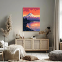 Tranquil Mountain Sunset Poster PosterGoat