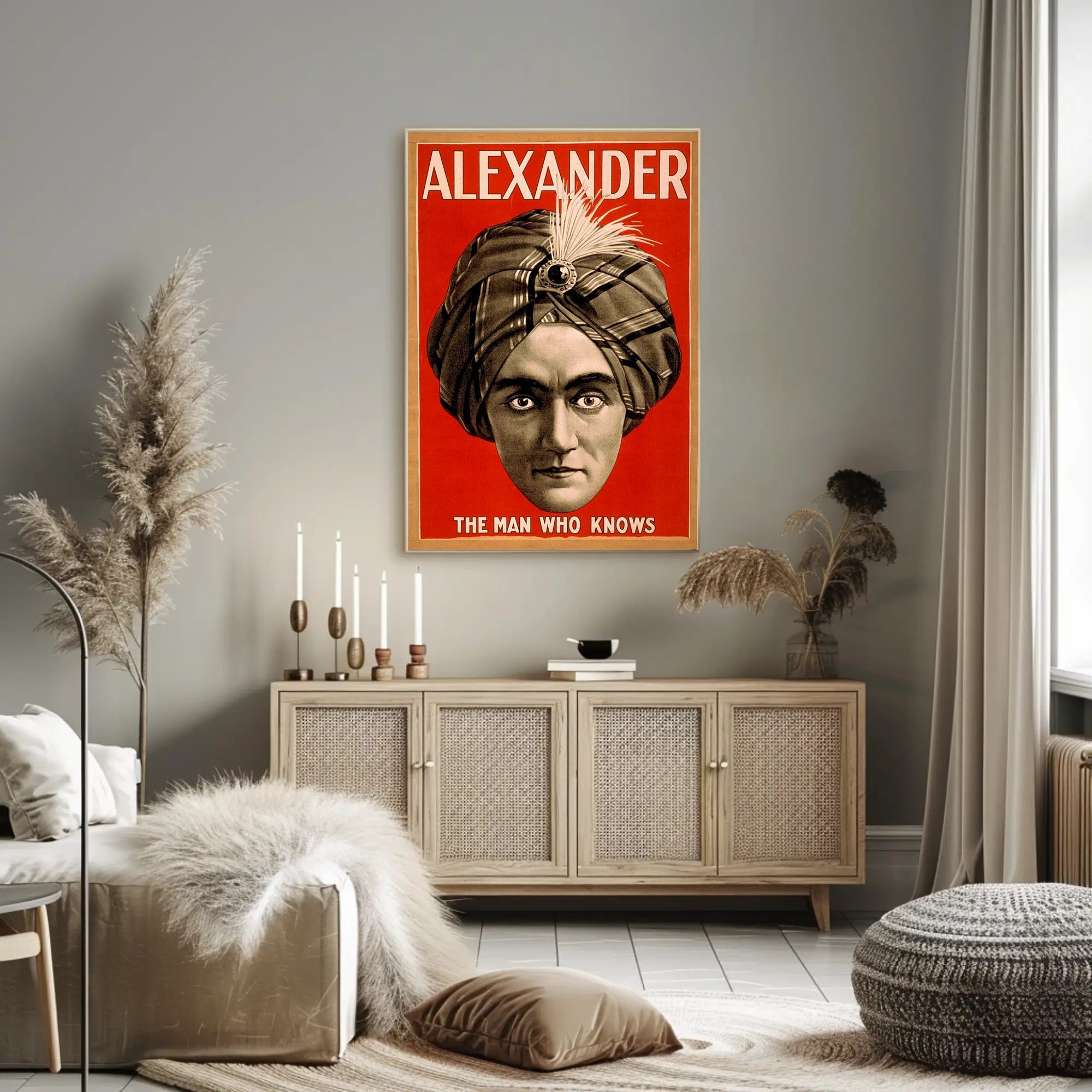 Alexander the Man Who Knows Vintage Magic Poster