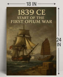 1839 CE First Opium War Historical Poster Print PosterGoat