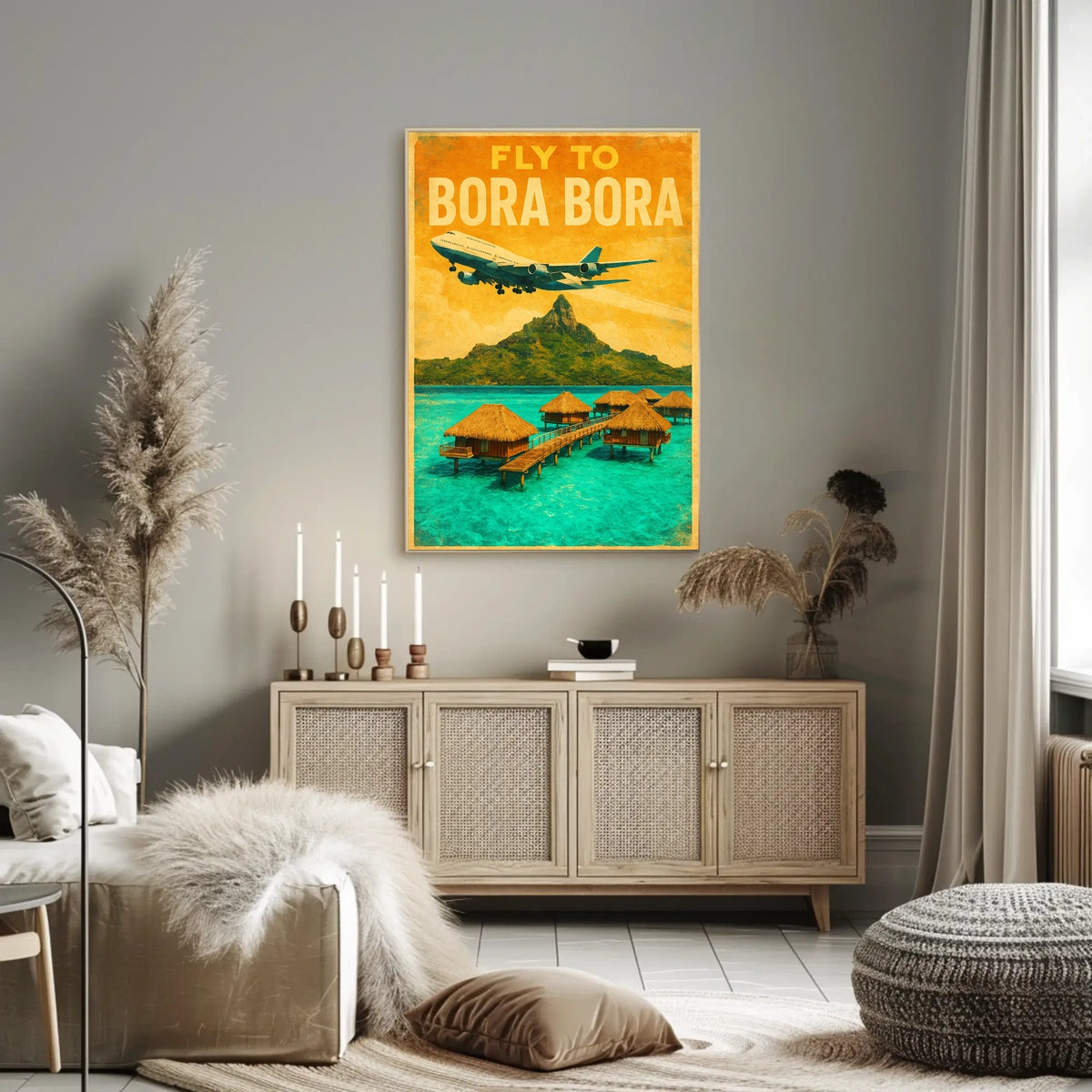 Fly To Bora Bora Poster