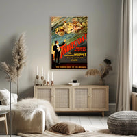 Magic Illusionist Vanishing Car Vintage Show Poster