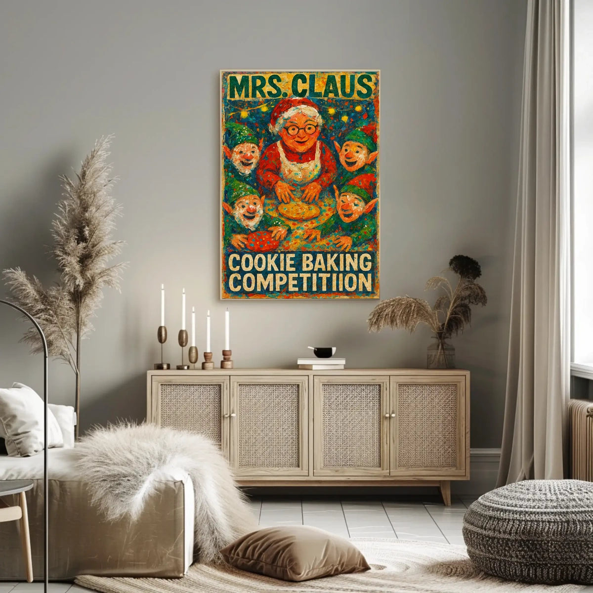 Mrs. Claus Cookie Baking Competition Poster