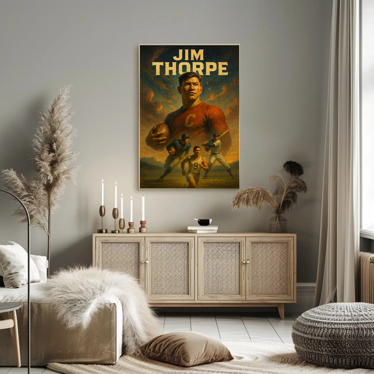 Jim Thorpe Legendary Athlete Poster