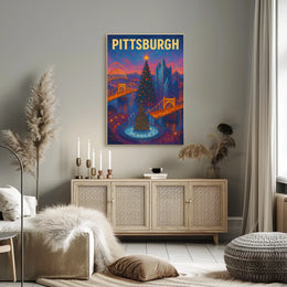 Pittsburgh Holiday Scene Poster