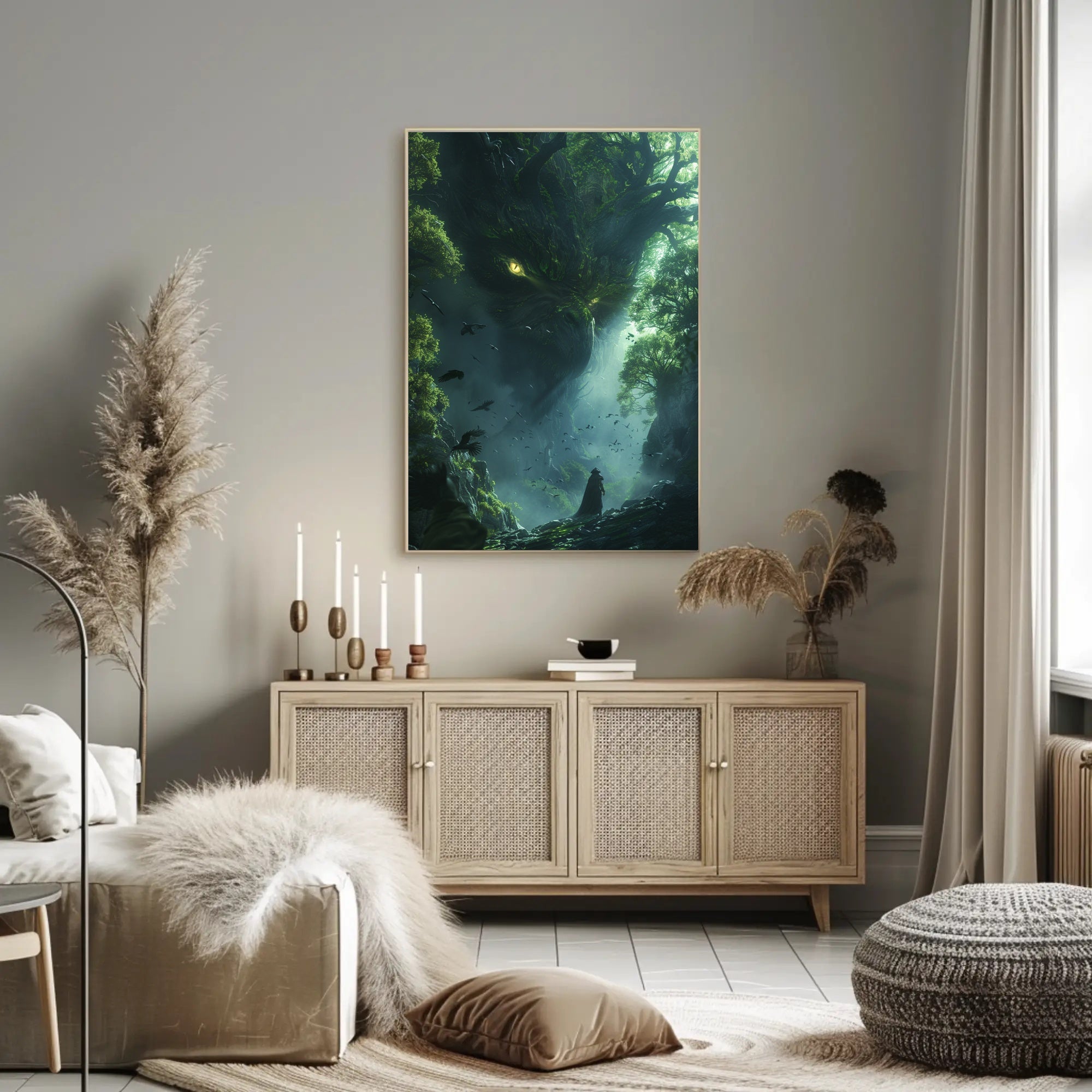 Mystical Creature in Forest: Fantasy or Mythology Poster PosterGoat