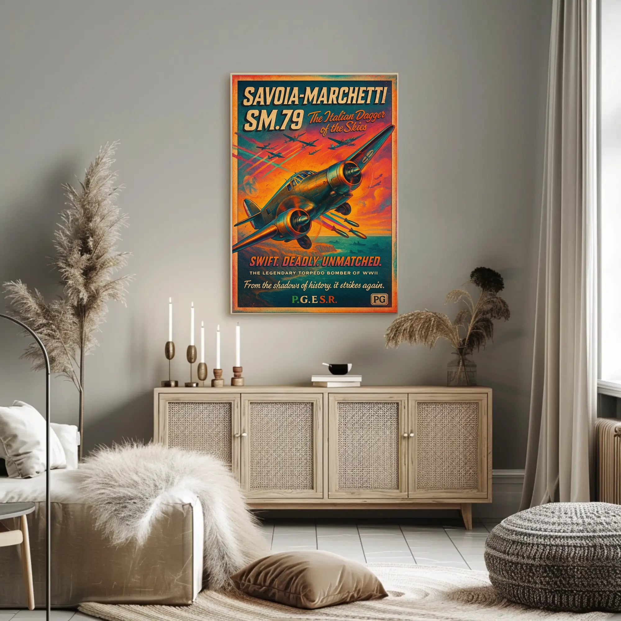 The Italian Dagger: WWII Aircraft Propaganda Poster