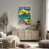 Bora Bora Pop Art Travel Poster PosterGoat