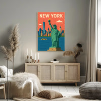 Flat Graphic NYC Poster Museum Quality Print for City Fans