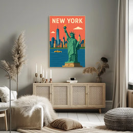 Flat Graphic NYC Poster Museum Quality Print for City Fans