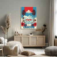 Cancún Beach Vintage Travel Poster