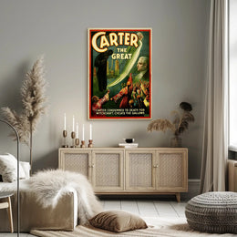 Carter the Great Vintage Magician Show Cultural Poster