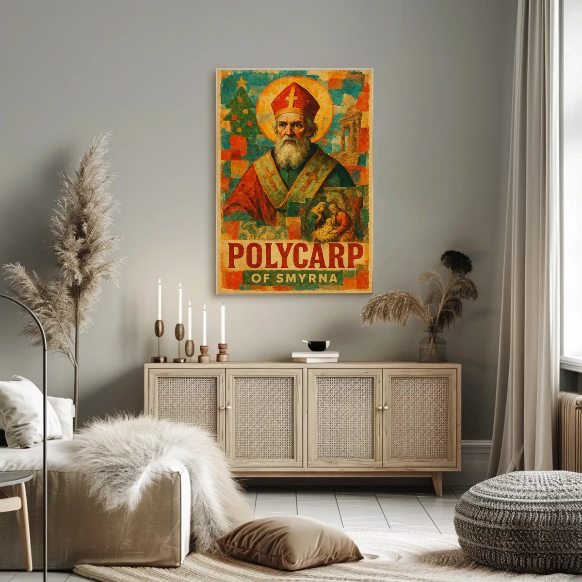 Polycarp of Smyrna Byzantine Religious Heritage Poster