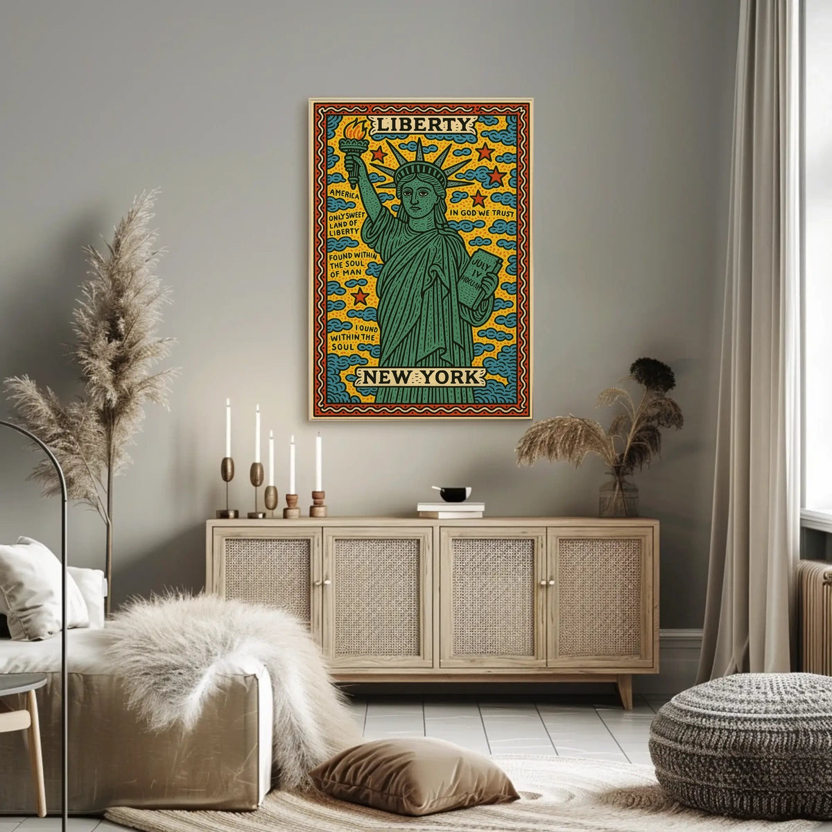 Liberty and New York Poster