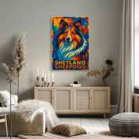 Shetland Sheepdog Mosaic Poster