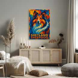 Shetland Sheepdog Mosaic Poster