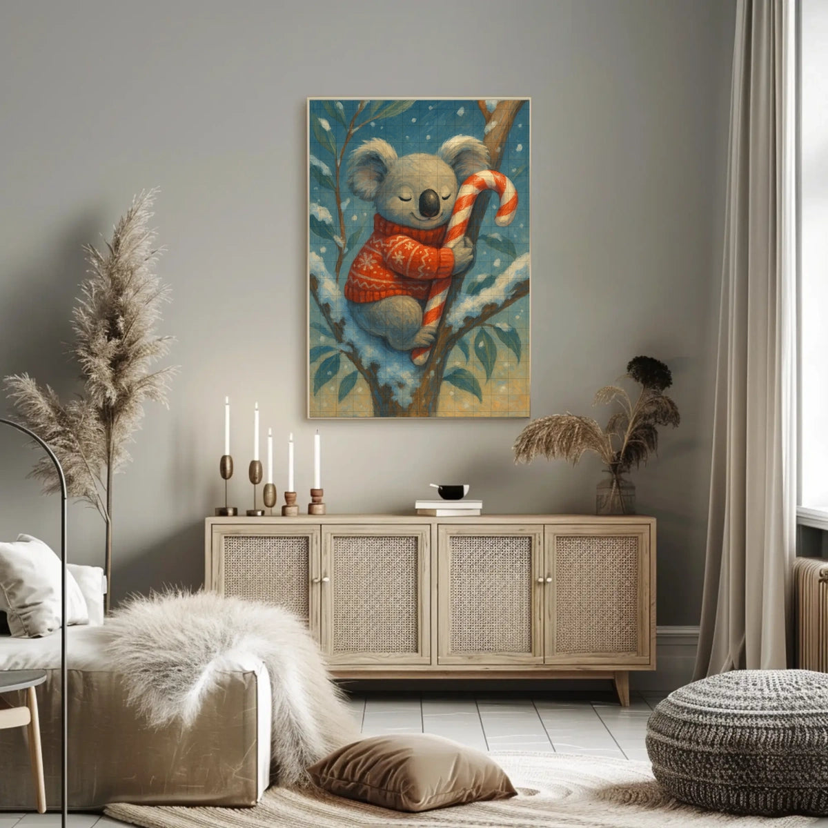 Cozy Koala In Winter Wonderland Poster