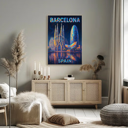 Barcelona A Vibrant Cityscape Poster