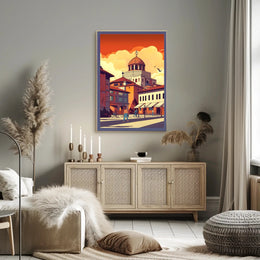 Tranquil Cityscape at Dusk Poster