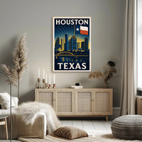 Houston, Texas Skyline Poster PosterGoat