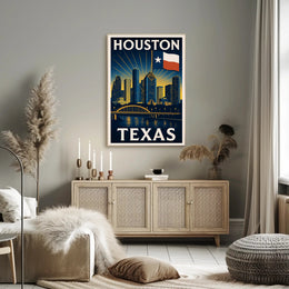 Houston, Texas Skyline Poster PosterGoat