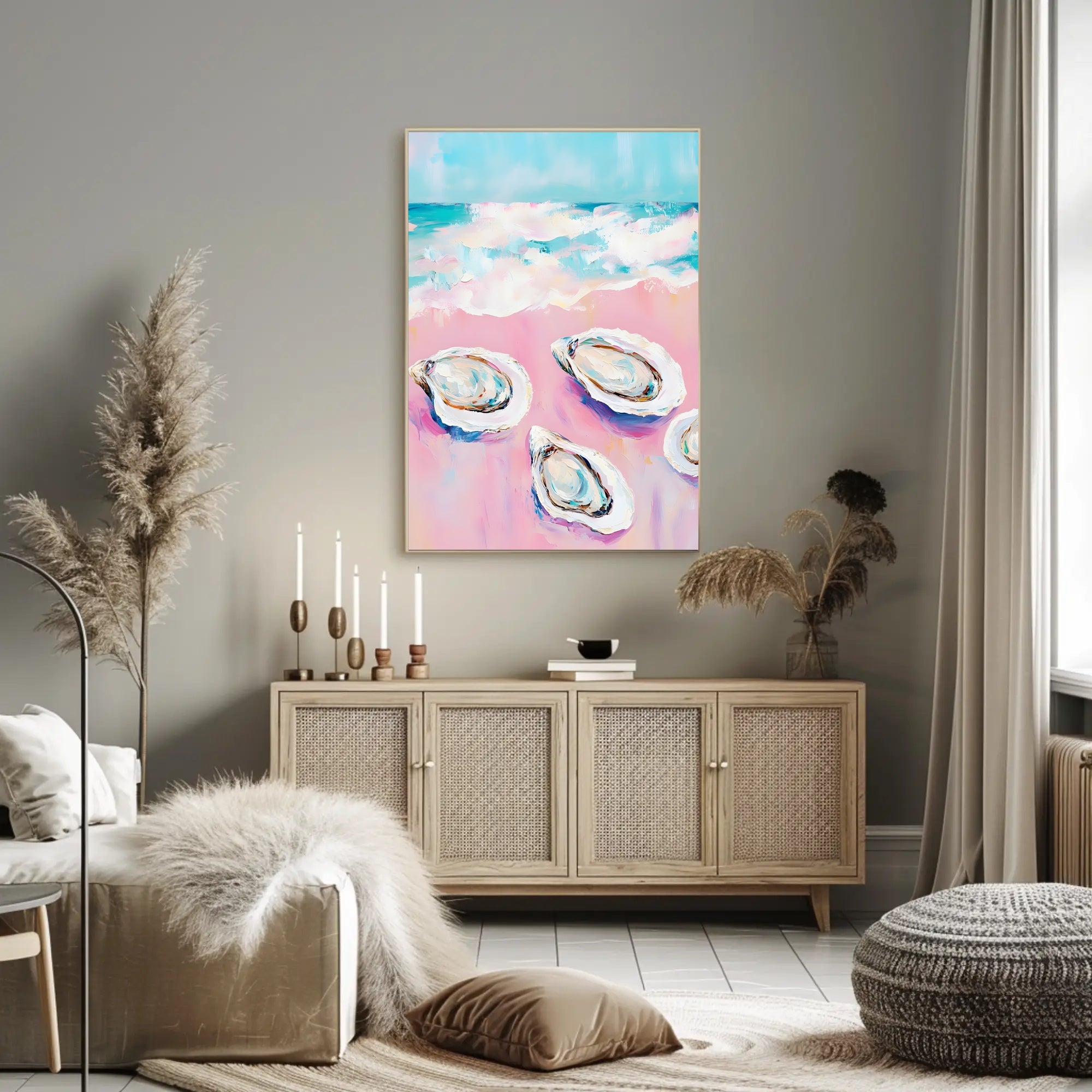 Oceanic Bliss Pastel Coastal Poster Wall Art