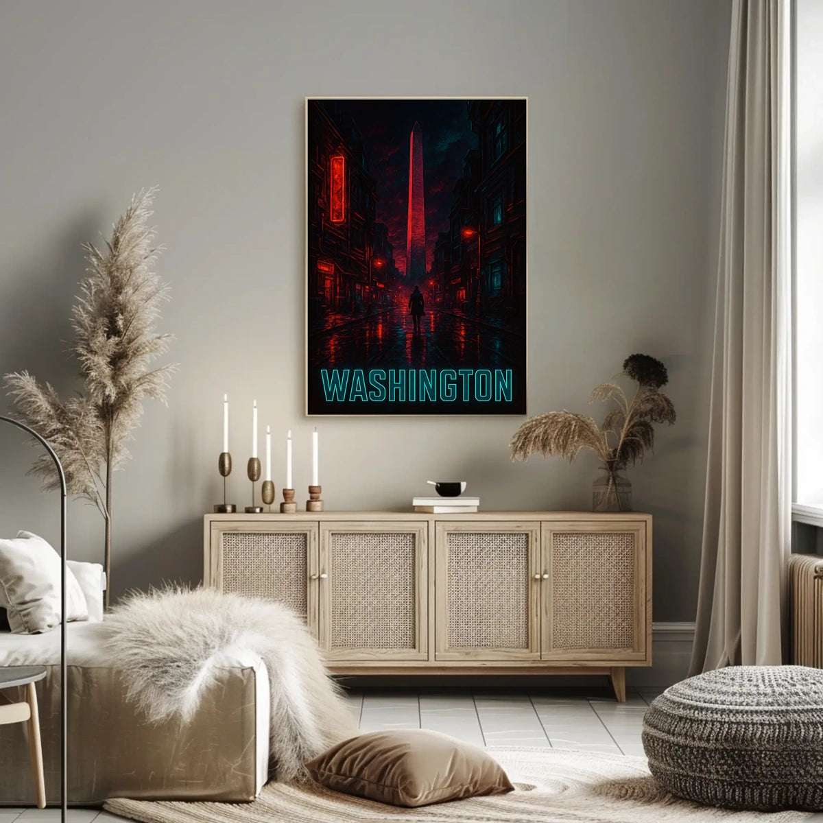 Washington at Night Poster