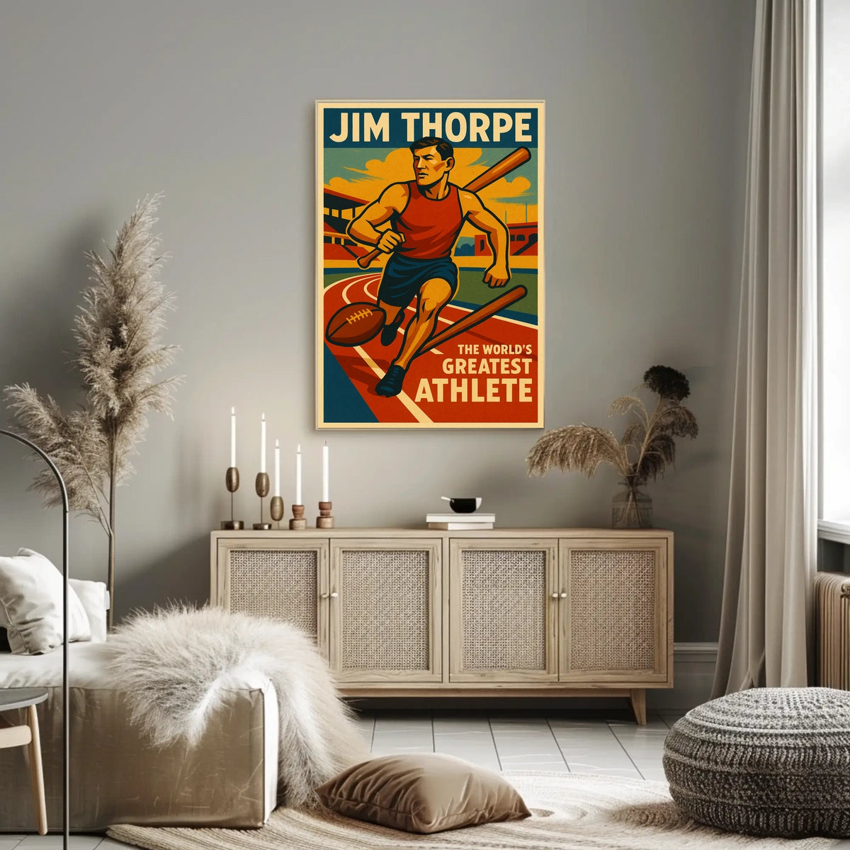 Jim Thorpe Legendary Athlete Poster