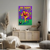 Jim Thorpe Retro Pop Sports Poster