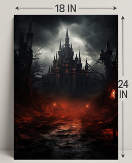 Gothic Castle At Dusk Poster PosterGoat