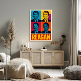 Ronald Reagan Pop Art Tribute Poster Decoration PosterGoat