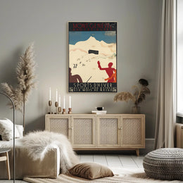 Montgenèvre Winter Sports Promotion Poster PosterGoat