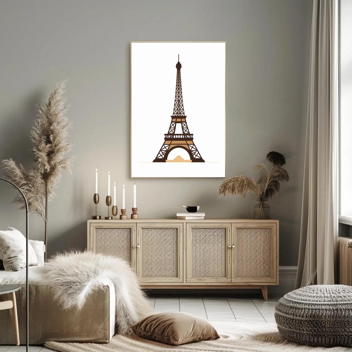 Eiffel Tower Modern Minimalist Travel Poster