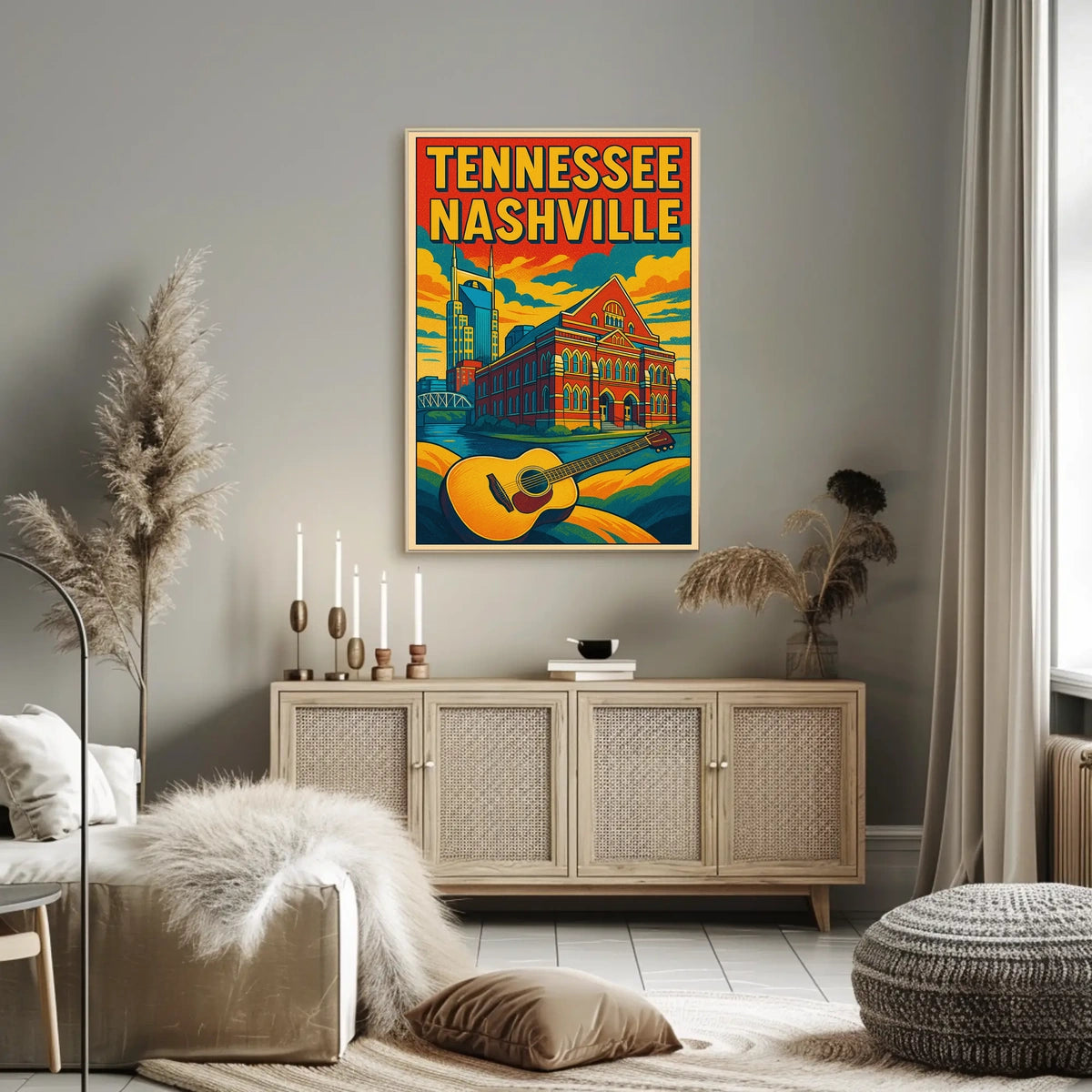 Nashville, Tennessee Music City Vibes Poster