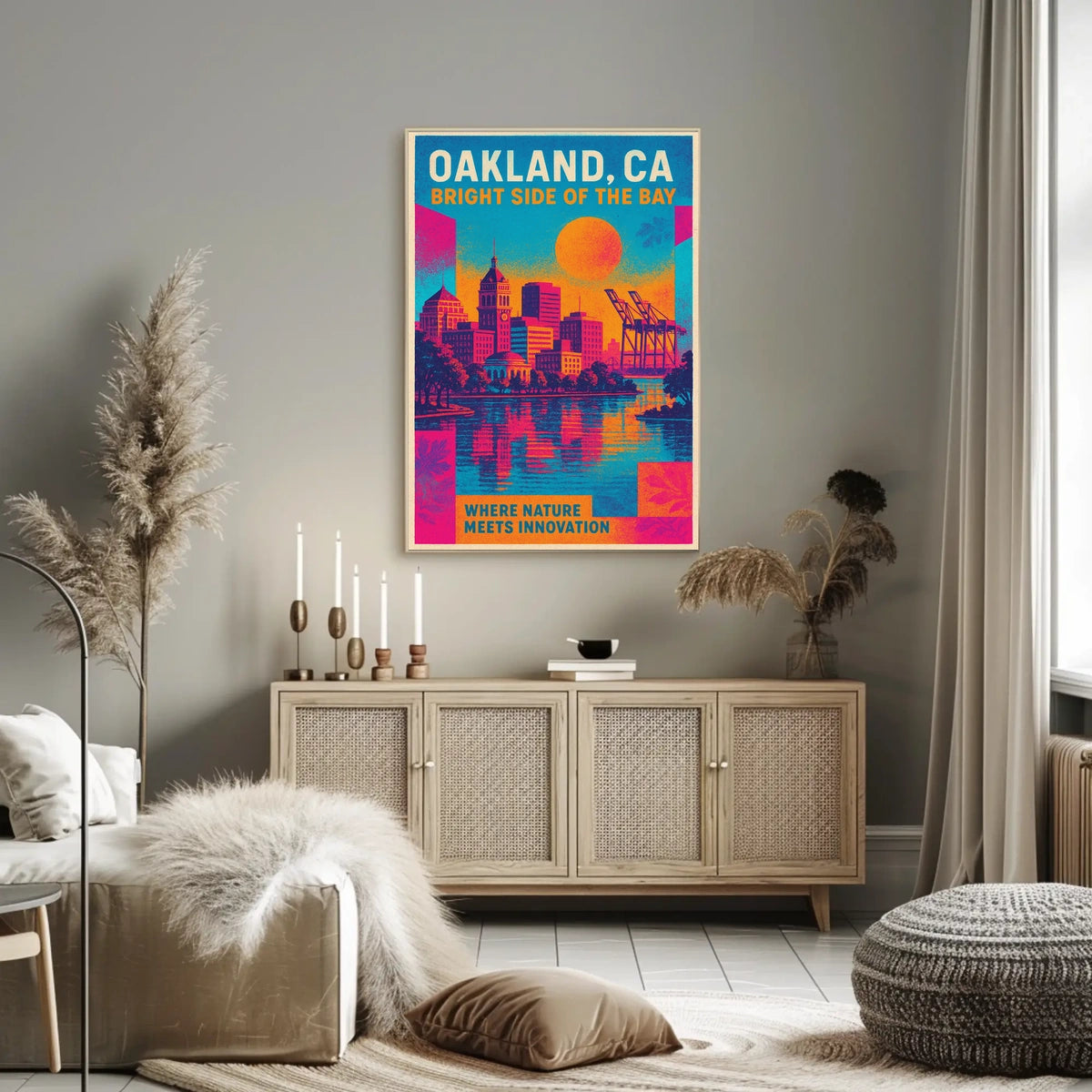 Oakland, Ca Bright Side Of The Bay Poster