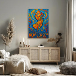 New Jersey A Vibrant Impression Poster
