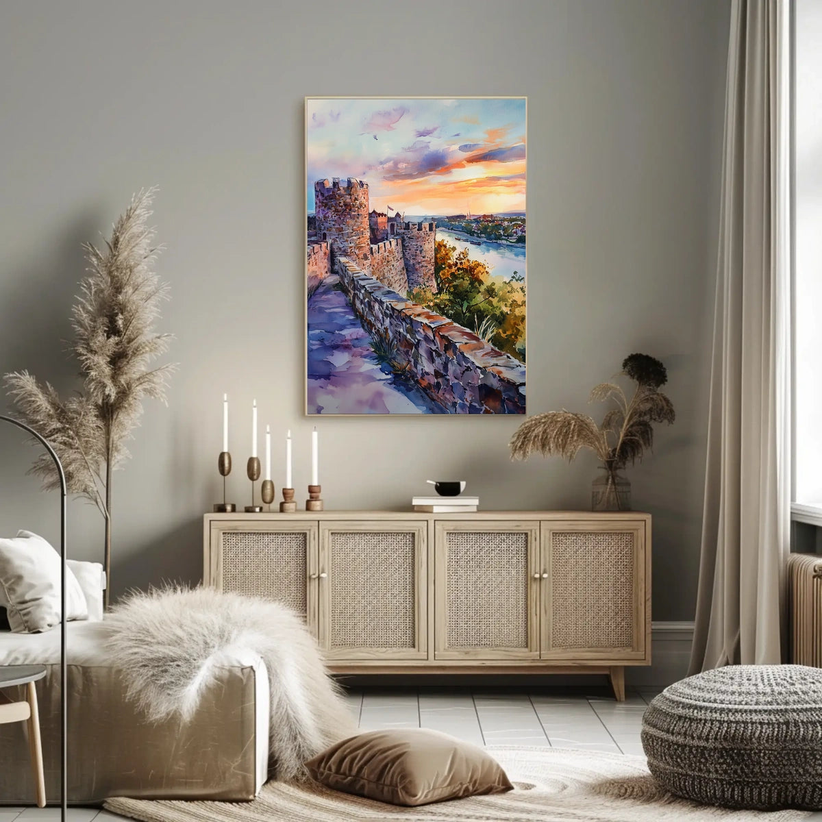 Serbia Belgrade Kalemegdan Fortress River View Poster