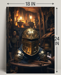 The Golden KnightS Helm Poster