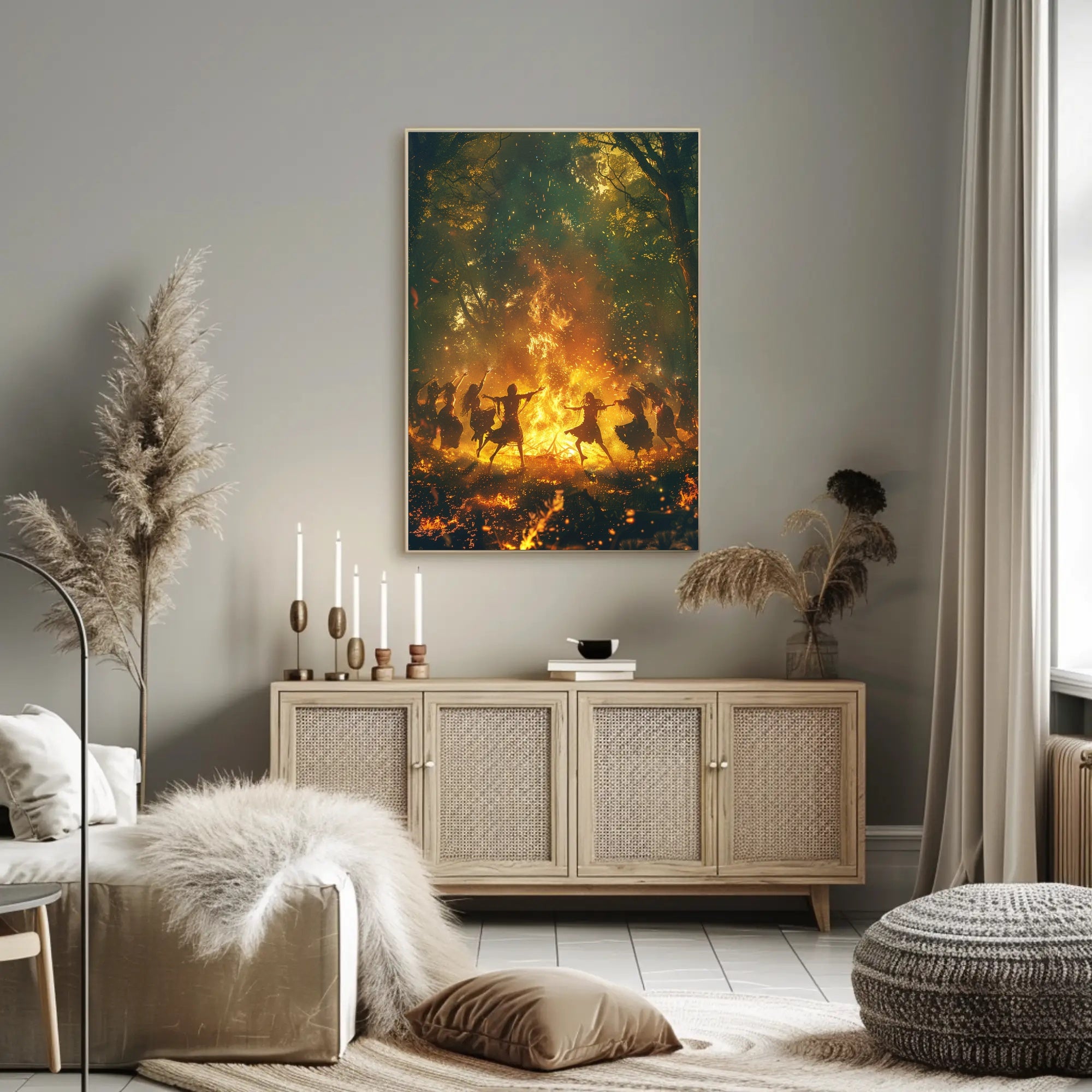 Mystical Bonfire Dance Fantasy or Mythology Poster PosterGoat