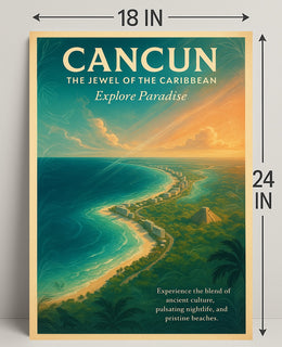 Cancun The Jewel of the Caribbean Poster PosterGoat