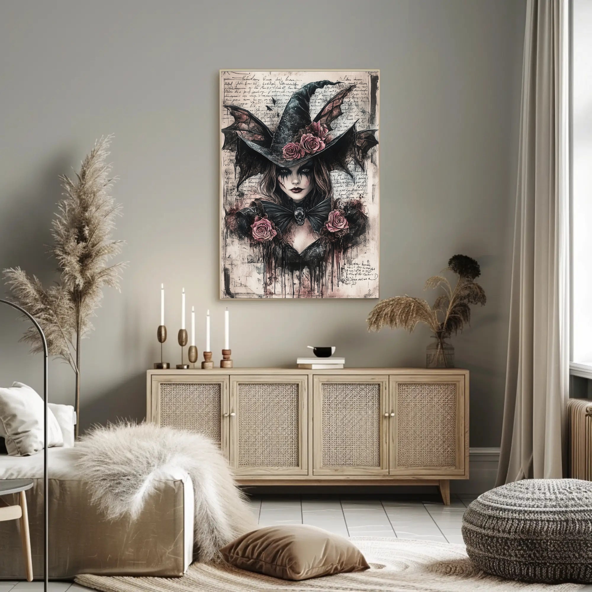 Enigmatic Witch Portrait Poster