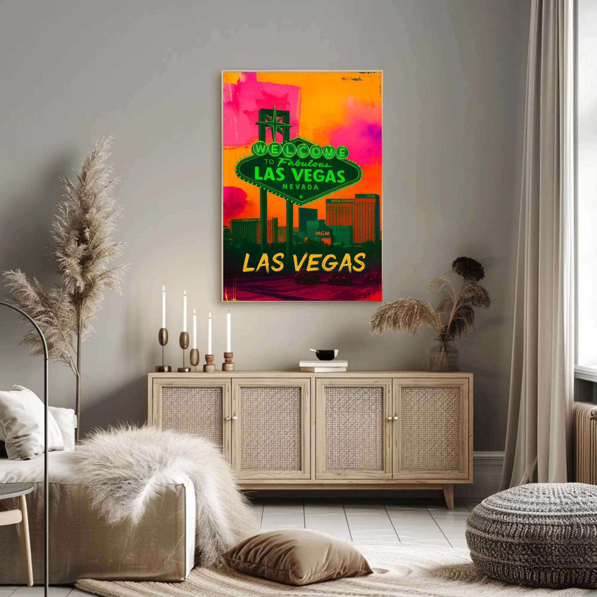 Las Vegas Skyline Pop Art Urban or Cityscape Poster